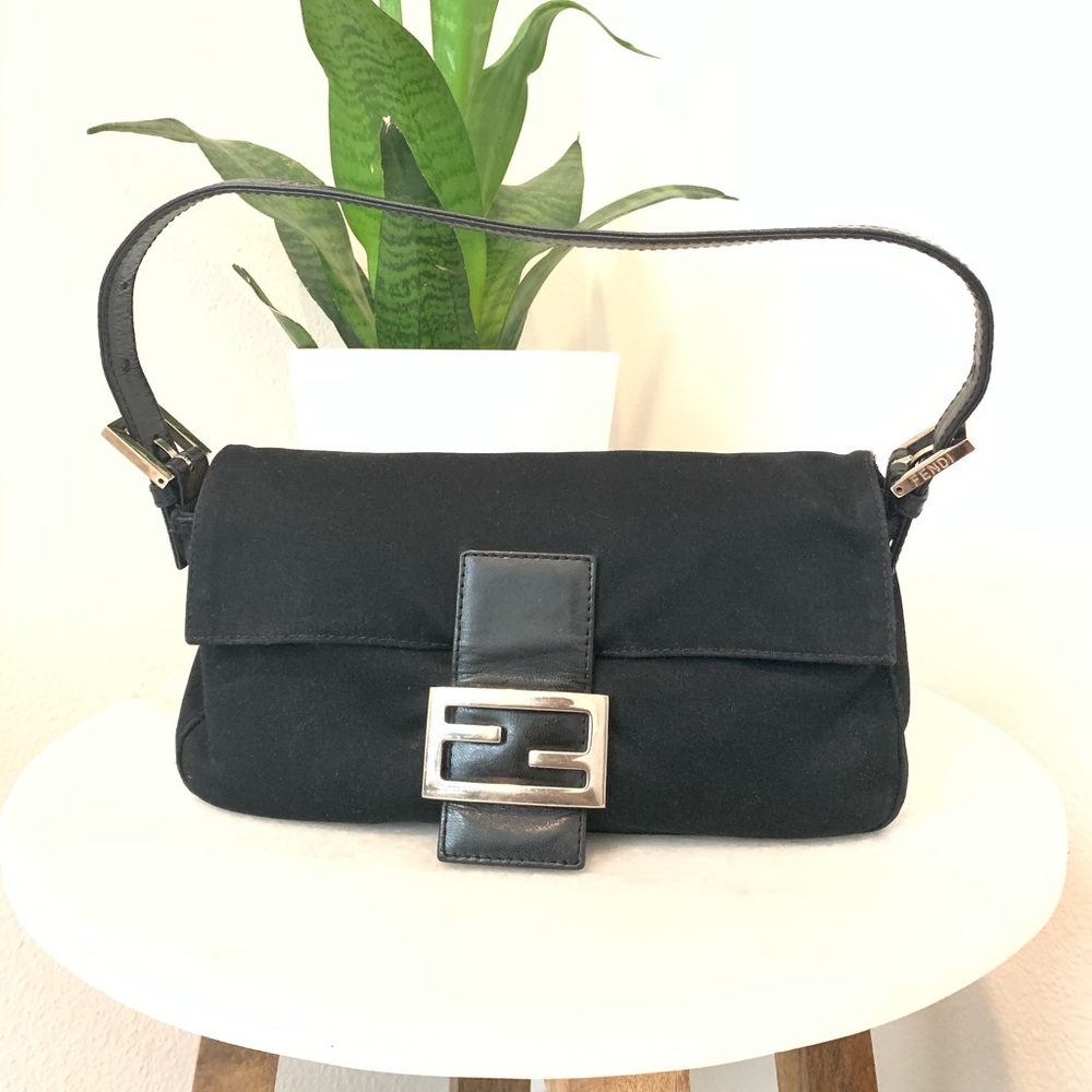 Vintage Fendi Baguette Black Neoprene